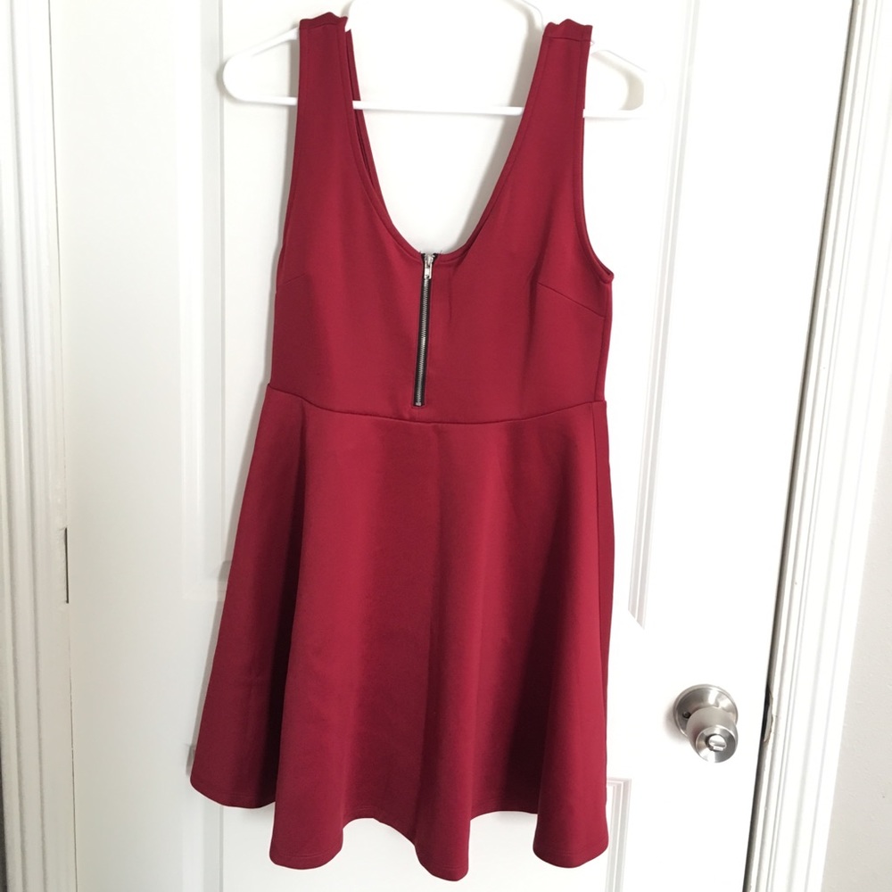 Forever 21 Red Zipper Dress